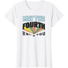 Amazon Essentials Boys’ May the Fourth Be With You Multi Color T-Shirt, Blue, Small(White)