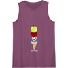 Amazon Essentials Marvel Super Heroes Ice Cream Cone Super Scoops Tank Top(Purple)