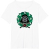 Amazon Essentials Men’s Darth Vader Helmet Holiday Christmas Wreath T-Shirt, Star Wars Darth, Small(White)
