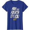 Amazon Essentials Men’s May the Fourth Be With You Hand-Drawn Letters T-Shirt, Black, Small(Royal Blue)