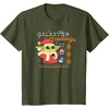 Amazon Essentials Men’s The Mandalorian Grogu Christmas Holiday Galaxy’s Greetings T-Shirt, Black Graphic Print, Small(Olive Green)