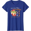Amazon Essentials Men’s The Mandalorian Grogu Christmas Holiday Galaxy’s Greetings T-Shirt, Black Graphic Print, Small(Royal Blue)