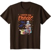 Amazon Essentials Men’s The Mandalorian Grogu Halloween Trick or Treat T-Shirt, Black Graphic Print, Small(Brown)