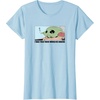 Amazon Essentials Men’s The Mandalorian Sad Grogu Wants Snacks T-Shirt, Grey, Small(Baby Blue)
