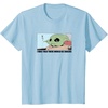 Amazon Essentials Men’s The Mandalorian Sad Grogu Wants Snacks T-Shirt, Grey, Small(Baby Blue)