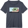 Amazon Essentials Men’s The Mandalorian Sad Grogu Wants Snacks T-Shirt, Grey, Small(Heather Blue)