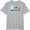 Amazon Essentials Men’s The Mandalorian Sad Grogu Wants Snacks T-Shirt, Grey, Small(Heather Grey)