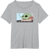 Amazon Essentials Men’s The Mandalorian Sad Grogu Wants Snacks T-Shirt, Grey, Small(Heather Grey)