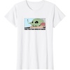 Amazon Essentials Men’s The Mandalorian Sad Grogu Wants Snacks T-Shirt, Grey, Small(White)
