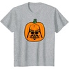 Amazon Essentials Star Wars Darth Vader Halloween Pumpkin Jack O’Lantern T-Shirt(Heather Grey)