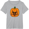 Amazon Essentials Star Wars Darth Vader Halloween Pumpkin Jack O’Lantern T-Shirt(Heather Grey)