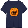 Amazon Essentials Star Wars Darth Vader Halloween Pumpkin Jack O’Lantern T-Shirt(Navy Blue)