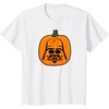 Amazon Essentials Star Wars Darth Vader Halloween Pumpkin Jack O’Lantern T-Shirt(White)