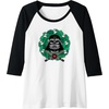 Amazon Essentials Star Wars Darth Vader Helmet Holiday Christmas Wreath Raglan Baseball Tee(Black/White)