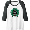 Amazon Essentials Star Wars Darth Vader Helmet Holiday Christmas Wreath Raglan Baseball Tee(Dark Heather Grey/White)