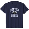 Amazon Essentials Star Wars Men’s Darth Vader I Am Your Father Collegiate Crest T-Shirt, Black, Small(Navy Blue)