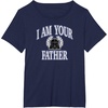 Amazon Essentials Star Wars Men’s Darth Vader I Am Your Father Collegiate Crest T-Shirt, Black, Small(Navy Blue)