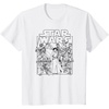Amazon Essentials Star Wars Unisex Kids’ Retro Movie Poster Group Pose T-Shirt, White, Small(White)
