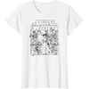 Amazon Essentials Star Wars Unisex Kids’ Retro Movie Poster Group Pose T-Shirt, White, Small(White)