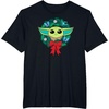 Amazon Essentials The Mandalorian Grogu Holiday Christmas Wreath T-Shirt(Black)