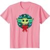 Amazon Essentials The Mandalorian Grogu Holiday Christmas Wreath T-Shirt(Pink)