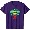 Amazon Essentials The Mandalorian Grogu Holiday Christmas Wreath T-Shirt(Purple)