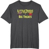 Amazon Essentials The Mandalorian Spooky Grogu Halloween Costumes Little Trick T-Shirt(Dark Heather Grey)