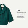 Amazon Essentials x Sofia Grainge Toddler and Baby Boys’ Wool Blend Double-Breasted Coat with Insulated Quilted Lining, Notched Lapel