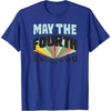 Amazon Essentials Boys’ May the Fourth Be With You Multi Color T-Shirt, Blue, Small(Royal Blue)