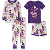 Amazon Essentials Disney | Marvel | Star Wars Babies, Toddlers and Girls’ Pajama Set(4-piece Halloween Minnie Set)
