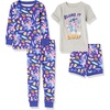 Amazon Essentials Disney | Marvel | Star Wars Babies, Toddlers and Girls’ Pajama Set(4-piece Stitch Candy Set)