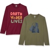 Amazon Essentials Disney | Marvel | Star Wars Men’s Long-Sleeve T-Shirts, 29″ Length, Pack of 2(Star Wars Vader)