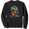 Amazon Essentials Guardians of the Galaxy Skateboarding Rocket Sweatshirt(Black)