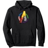 Amazon Essentials Marvel Avengers Multi Hero Logo Collage Pullover Hoodie(Black)