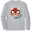 Amazon Essentials Marvel Spider-Man Spider-Cat Portrait Long Sleeve T-Shirt(Heather Grey)