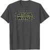 Amazon Essentials Men’s Bright Yellow Doodle Logo T-Shirt, Dark Grey, Small(Dark Heather Grey)