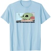 Amazon Essentials Men’s The Mandalorian Sad Grogu Wants Snacks T-Shirt, Grey, Small(Baby Blue)