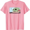 Amazon Essentials Men’s The Mandalorian Sad Grogu Wants Snacks T-Shirt, Grey, Small(Pink)