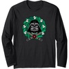 Amazon Essentials Star Wars Darth Vader Helmet Holiday Christmas Wreath Long Sleeve T-Shirt(Black)