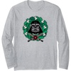 Amazon Essentials Star Wars Darth Vader Helmet Holiday Christmas Wreath Long Sleeve T-Shirt(Heather Grey)
