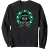 Amazon Essentials Star Wars Darth Vader Helmet Holiday Christmas Wreath Sweatshirt(Black)