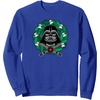 Amazon Essentials Star Wars Darth Vader Helmet Holiday Christmas Wreath Sweatshirt(Royal Blue)