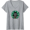 Amazon Essentials Star Wars Darth Vader Helmet Holiday Christmas Wreath V-Neck T-Shirt(Heather Grey)