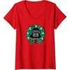 Amazon Essentials Star Wars Darth Vader Helmet Holiday Christmas Wreath V-Neck T-Shirt(Red)