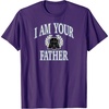 Amazon Essentials Star Wars Men’s Darth Vader I Am Your Father Collegiate Crest T-Shirt, Black, Small(Purple)
