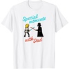 Amazon Essentials Star Wars Men’s Darth Vader and Luke Special Moments with Dad T-Shirt, Grey, Small(White)