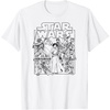 Amazon Essentials Star Wars Unisex Kids’ Retro Movie Poster Group Pose T-Shirt, White, Small(White)