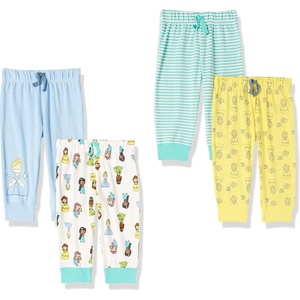 Amazon Essentials Disney | Marvel | Star Wars | Princess Baby Girls’ Pants, Pack of 4(Princess Wish)