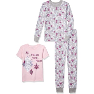 Amazon Essentials Disney | Marvel | Star Wars Babies, Toddlers and Girls’ Pajama Set(Frozen 2/Snowflake)