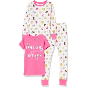 Amazon Essentials Disney | Marvel | Star Wars Babies, Toddlers and Girls’ Pajama Set(Princess/Dots)